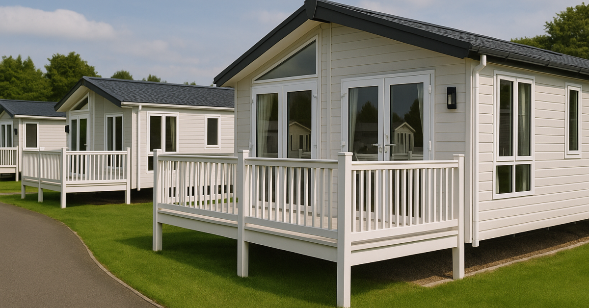 Luxury holiday park scene